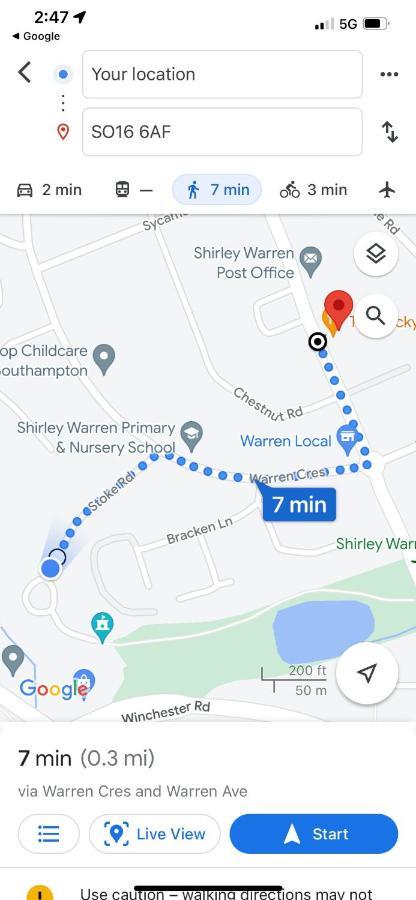 Shirley House 2, Self Catering Guest House, Self Check In, Smart Locks, 10 Min Walk To Southampton General, Aspire And Princess Anne Hospitals, Access To Fully Equipped Kitchen, Excellent Transport Links, Ideal For Longer Stays And Hospital Shifts Kültér fotó